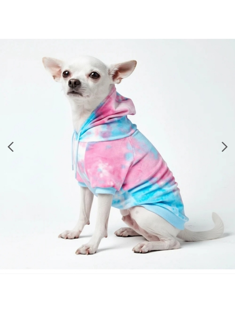 Tie-Dye Pink & Blue Hoodie for Small Dogs